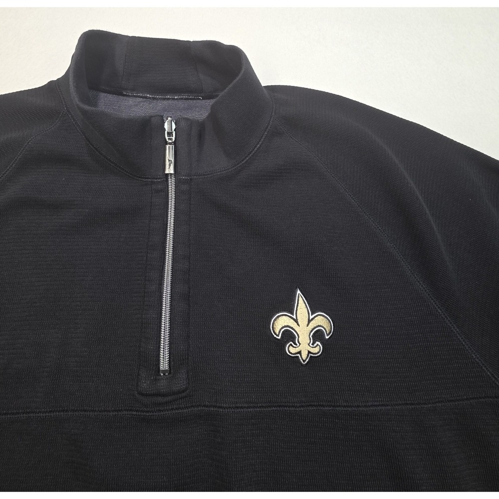 Tommy Bahama New Orleans Saints REVERSIBLE 1/4 Zip Pullover 2XL Sweater Jacket